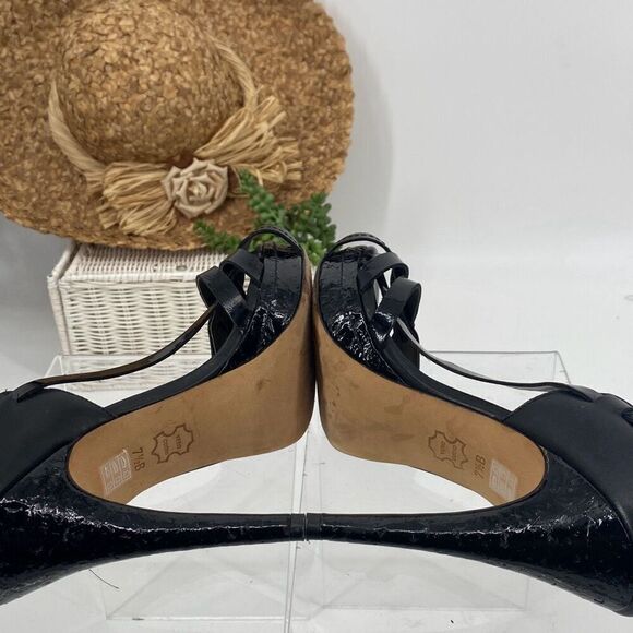 Charles David Platform High Heeled Strappy Stiletto Heel Sandals Black  7.5 - Picture 10 of 13
